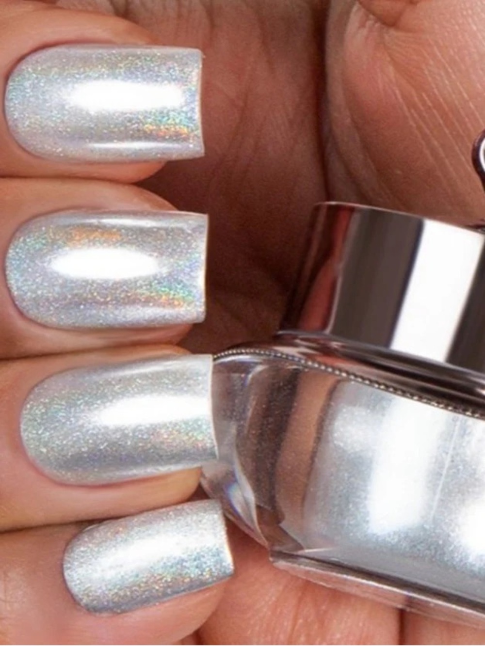 DISCONTINUED Sistaco Holographic Platinum Nail Powder